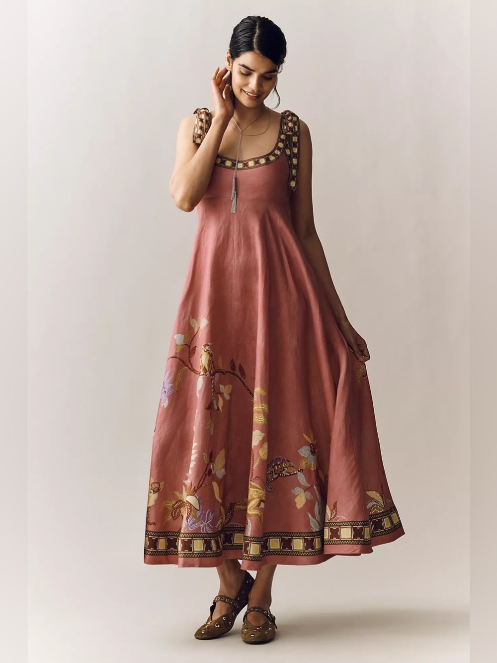 NEW: Alemais Zuri Ballet printed linen maxi dress - US 4 / AU 8
